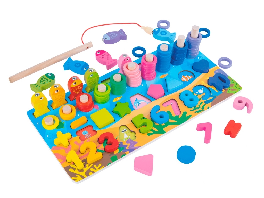 Деревянная игрушка Центр развивающий рыбалка. Tree Toys MD 1926