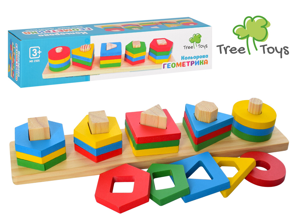 Дерев'яна іграшка Геометрика. Tree Toys MD 2305