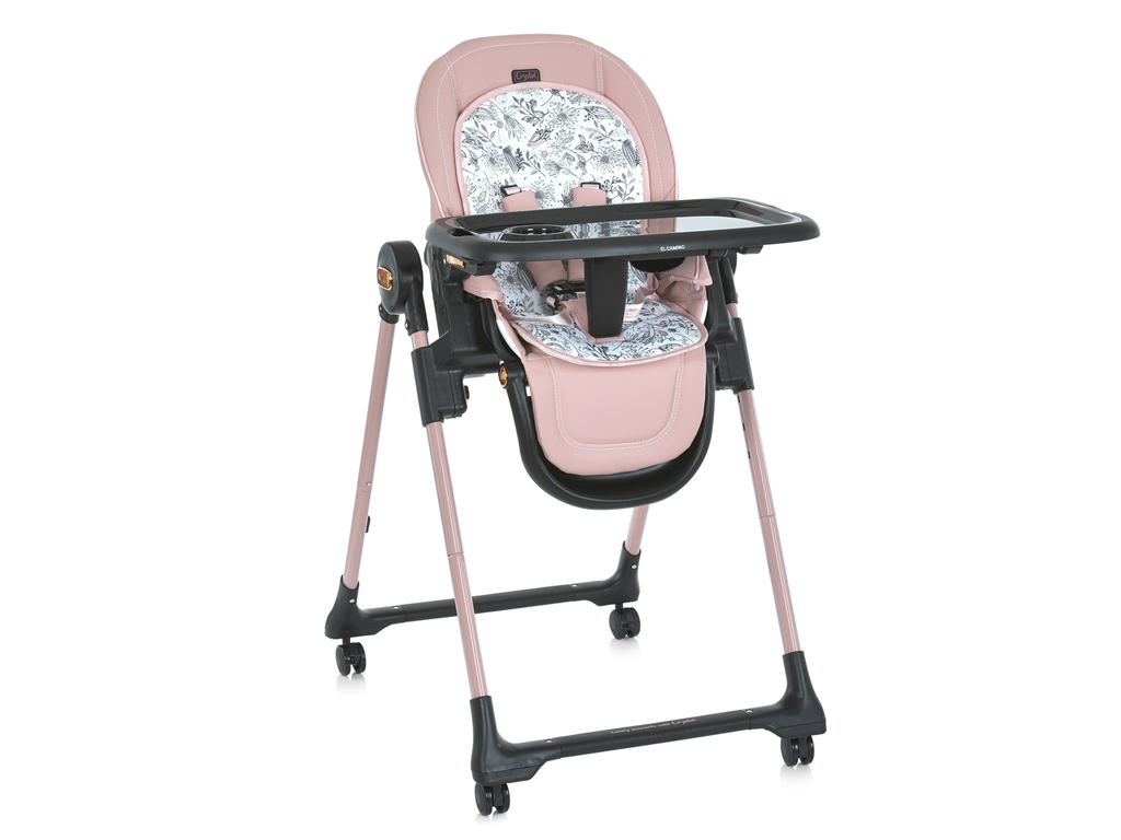 Стільчик для годування. EL CAMINO ME 1037-B CRYSTAL Rose Gold