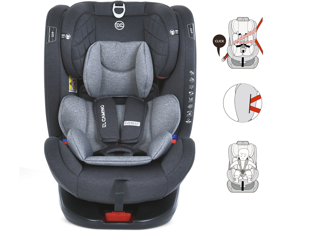 Автокрісло дитяче. EL CAMINO ME 1114 EVEREST Light Gray