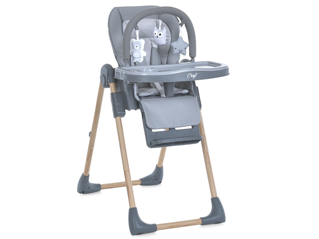 Стільчик для годування. EL CAMINO ME 1115-W CRAFT Gray