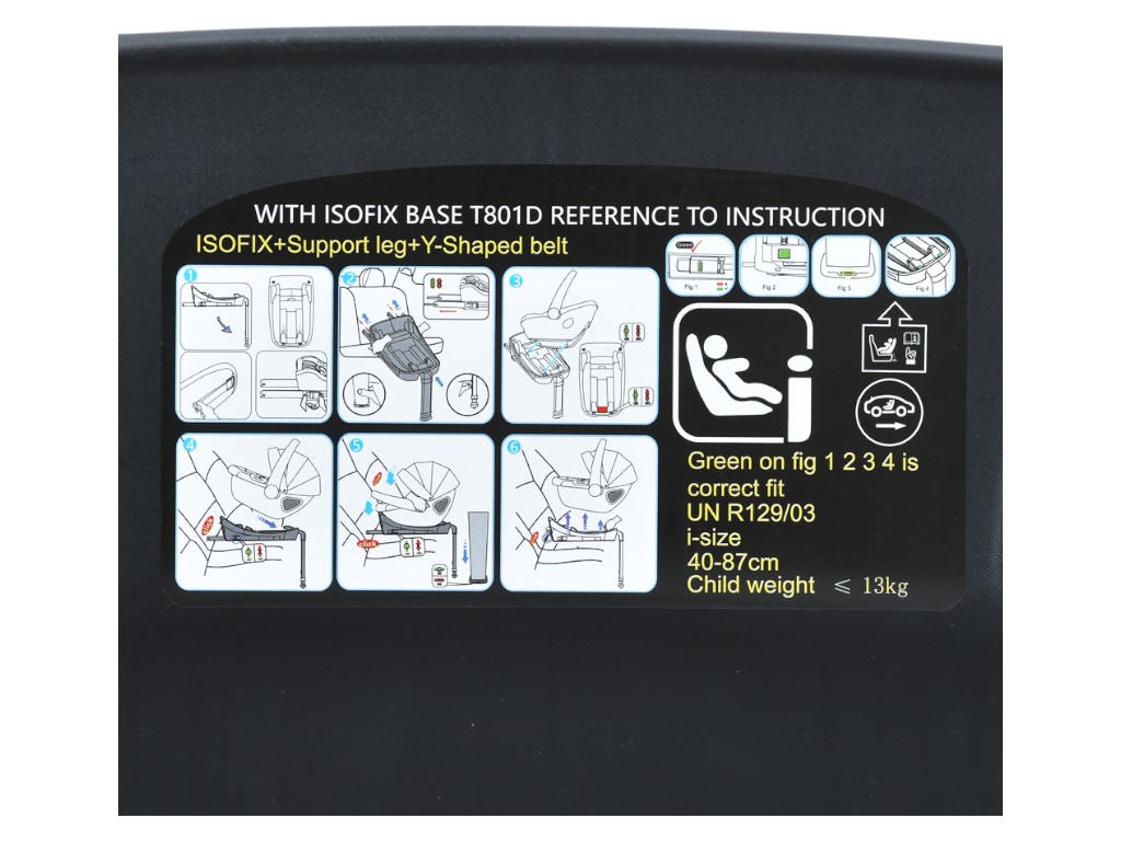 База під автокрісло, ISOFIX, опорна нога, i-Size (R129)