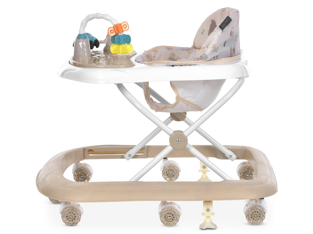 Дитячі ходунки El Camino Simply ME 1215 Beige, музична панель, 8 коліс, регулювання висоти, бежеві