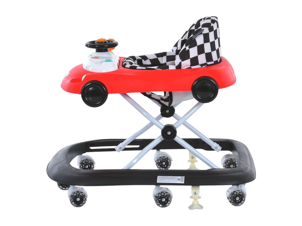 Ходунки El Camino ME 1216 CAR WAY Red-Black, музика, стопор, 8 коліс, El Camino