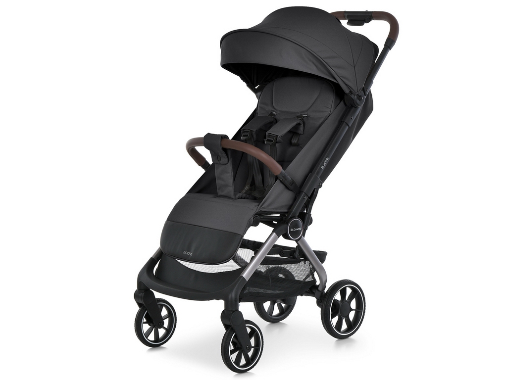 Прогулянкова коляска El Camino Roove ME 1230 Black PU колеса, чорна