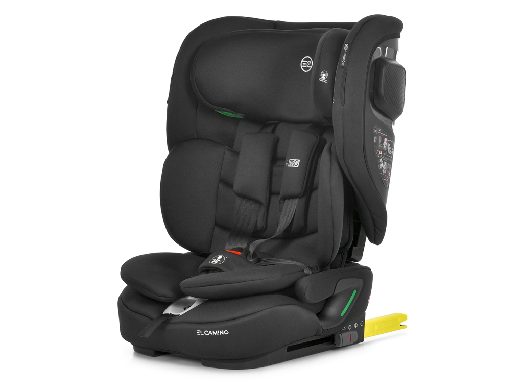 Автокрісло дитяче El Camino i-PRO ME 1234 Black, 76-150 см,  ISOFIX, Top Tether, чорний