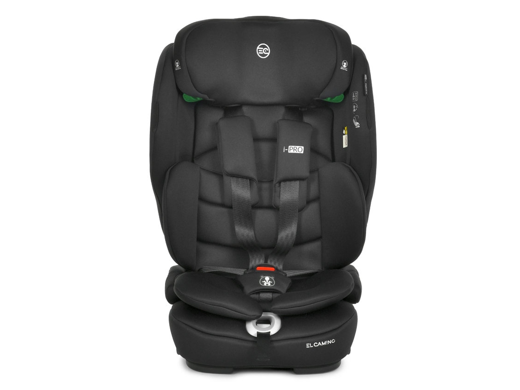 Автокрісло дитяче El Camino i-PRO ME 1234 Black, 76-150 см,  ISOFIX, Top Tether, чорний