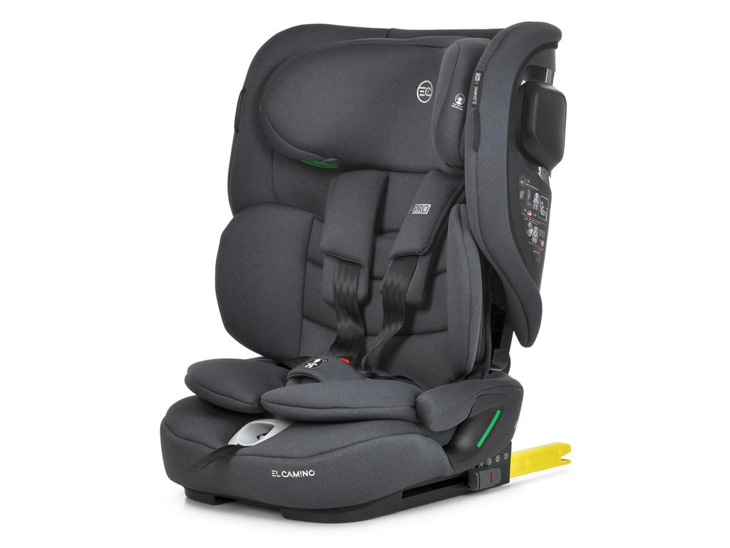 Автокрісло дитяче El Camino i-PRO ME 1234 Gray, 76-150 см,  ISOFIX, Top Tether, сірий