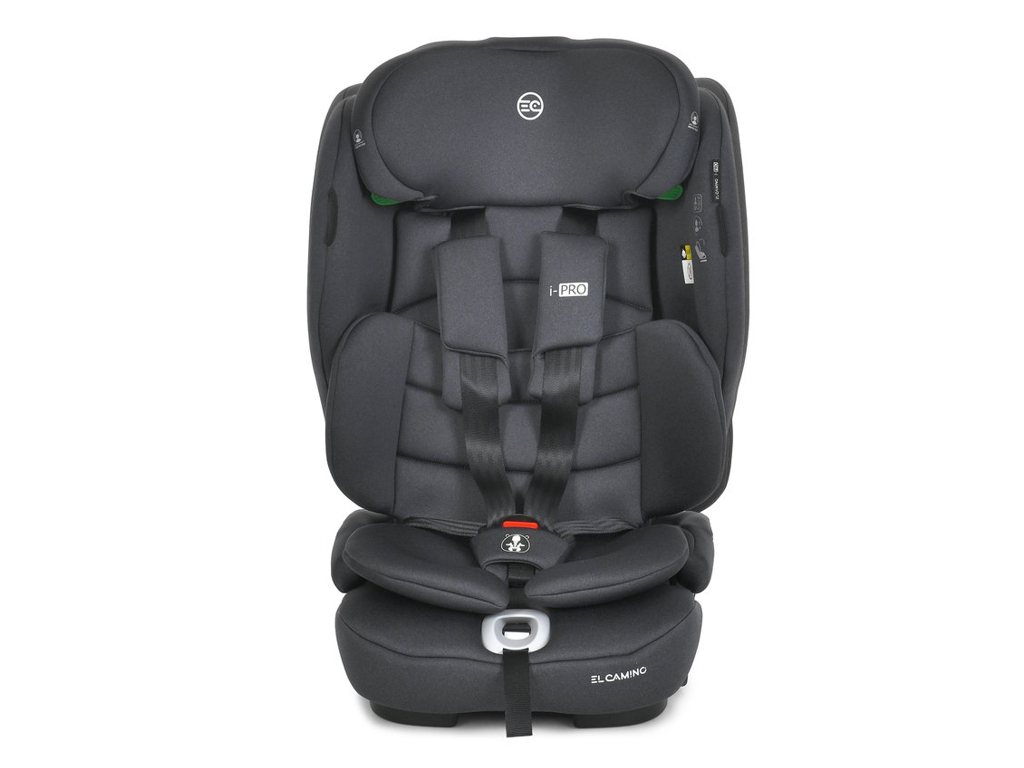 Автокрісло дитяче El Camino i-PRO ME 1234 Gray, 76-150 см,  ISOFIX, Top Tether, сірий