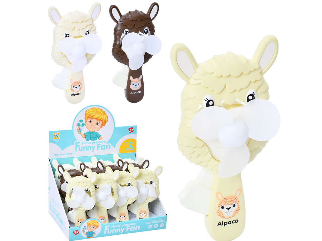 Вентилятор механический Alpaca MK 5298, 19,5 см, мини ручной вентилятор, MK Toys