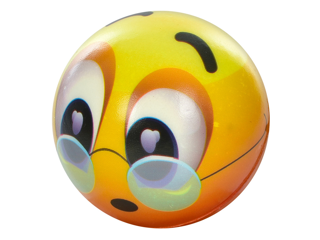 М'яч дитячий фомовий Emoji MS3521-3, 10 см, зі смайлами, мікс видів