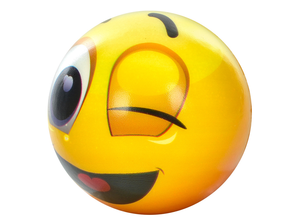 М'яч дитячий фомовий Emoji MS3521-3, 10 см, зі смайлами, мікс видів