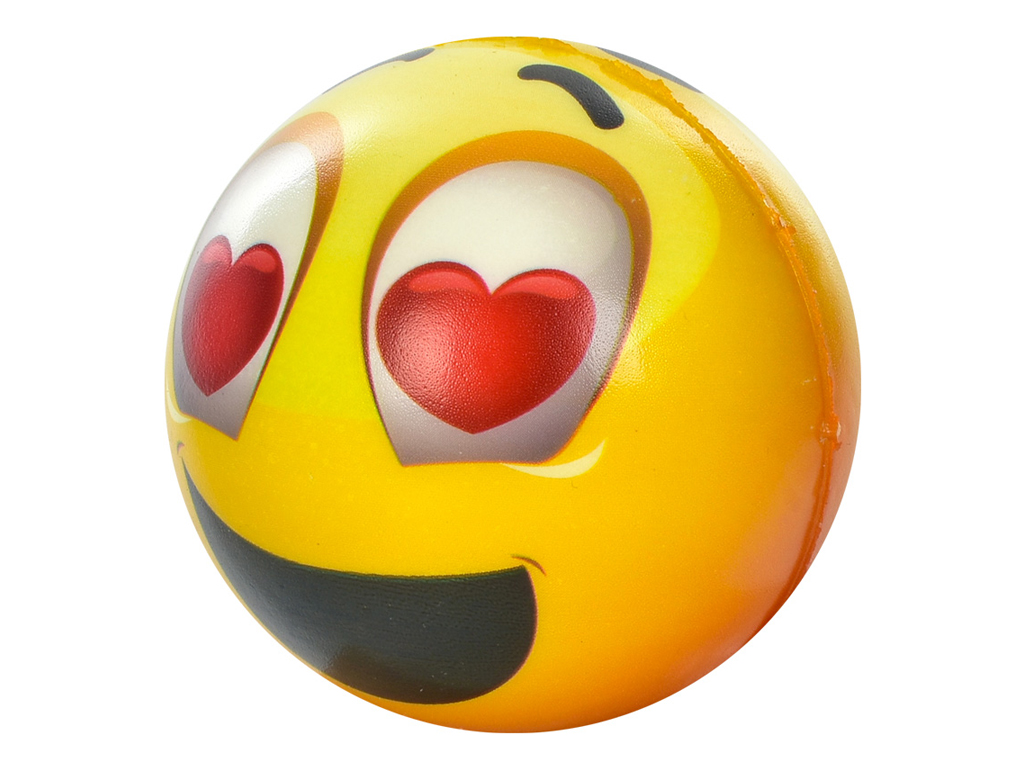 М'яч дитячий фомовий Emoji MS3521-3, 10 см, зі смайлами, мікс видів