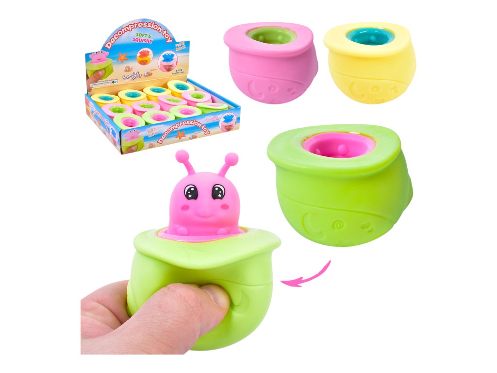 Игрушка антистресс улитка, 3 цвета (цена за 1 шт)