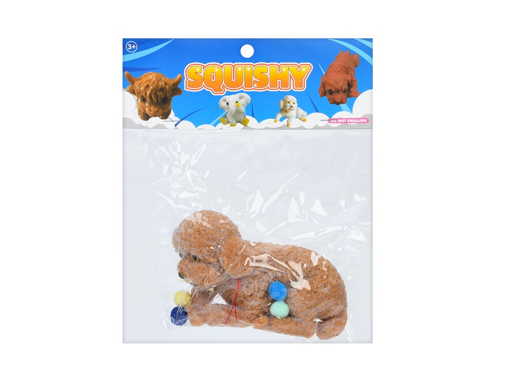 Игрушка антистресс сквиш собака MS 4766, 3 вида (цена за 1шт.)