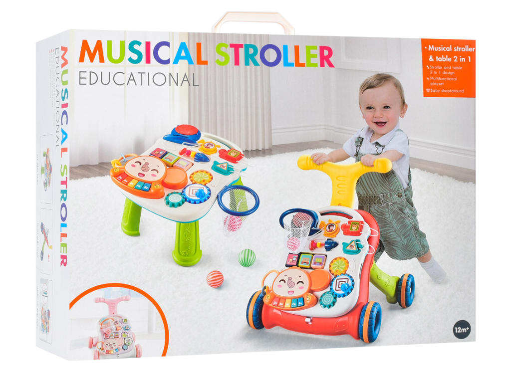 Каталка-ходунки 2в1. Musical Stroller N6038B