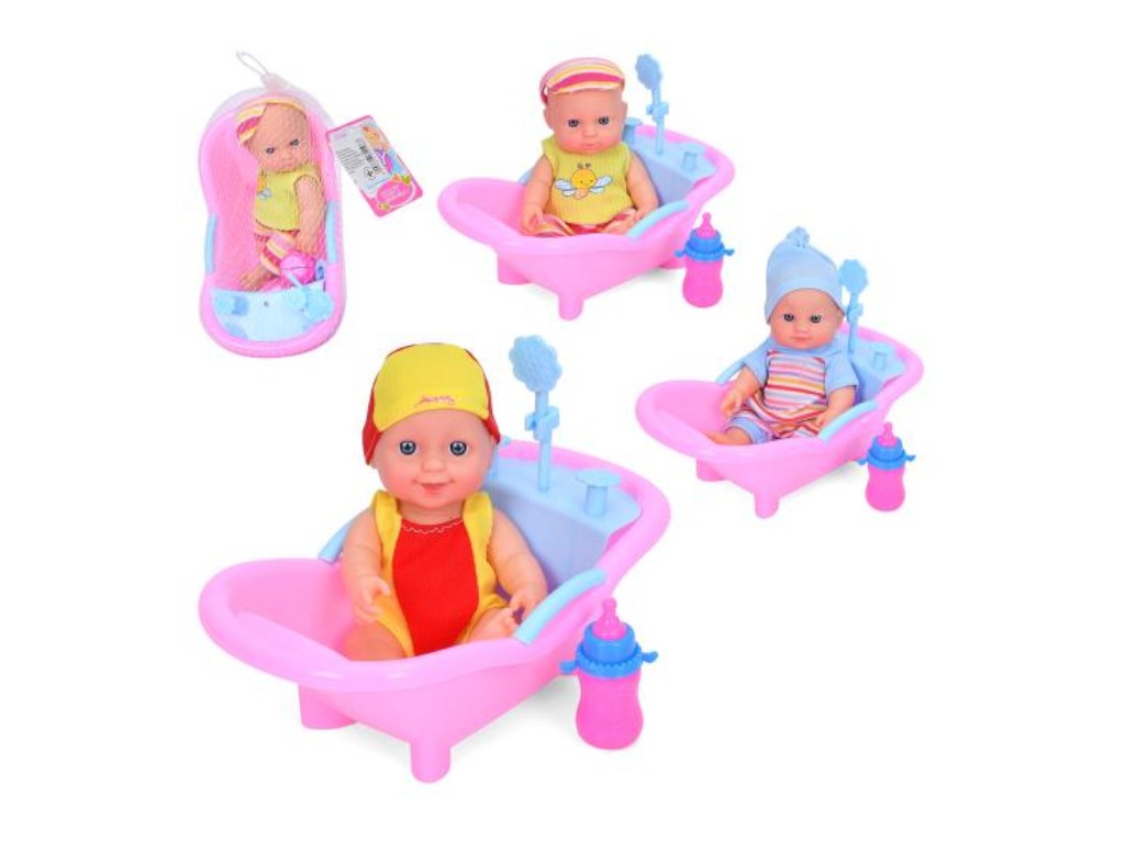 Пупс с ванночкой RM79 16 см, в наборе с аксессуарами, Limo Toy