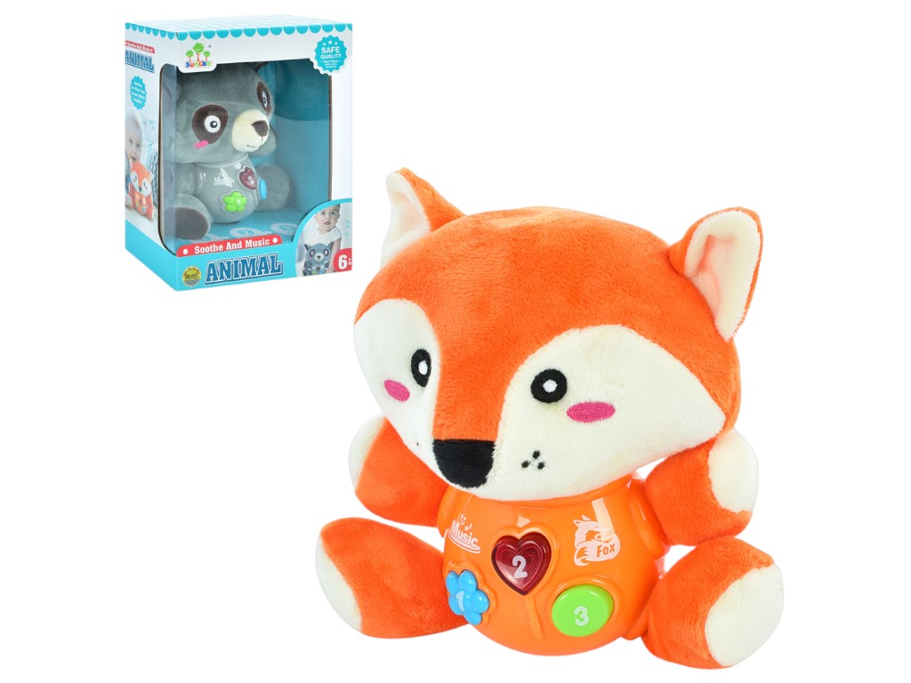 Игрушка Мягкая Животное, звук, свет, 2 вида (цена за 1шт)