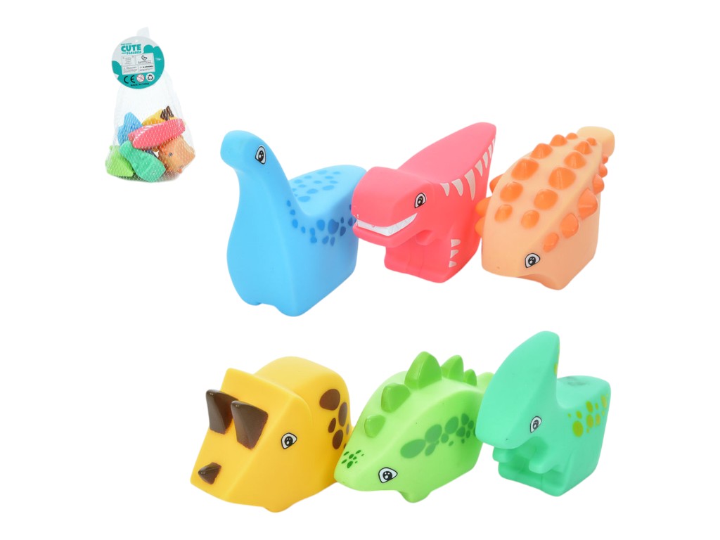 Игрушка для малышей динозавры, 6 шт, песчалки, в сетке