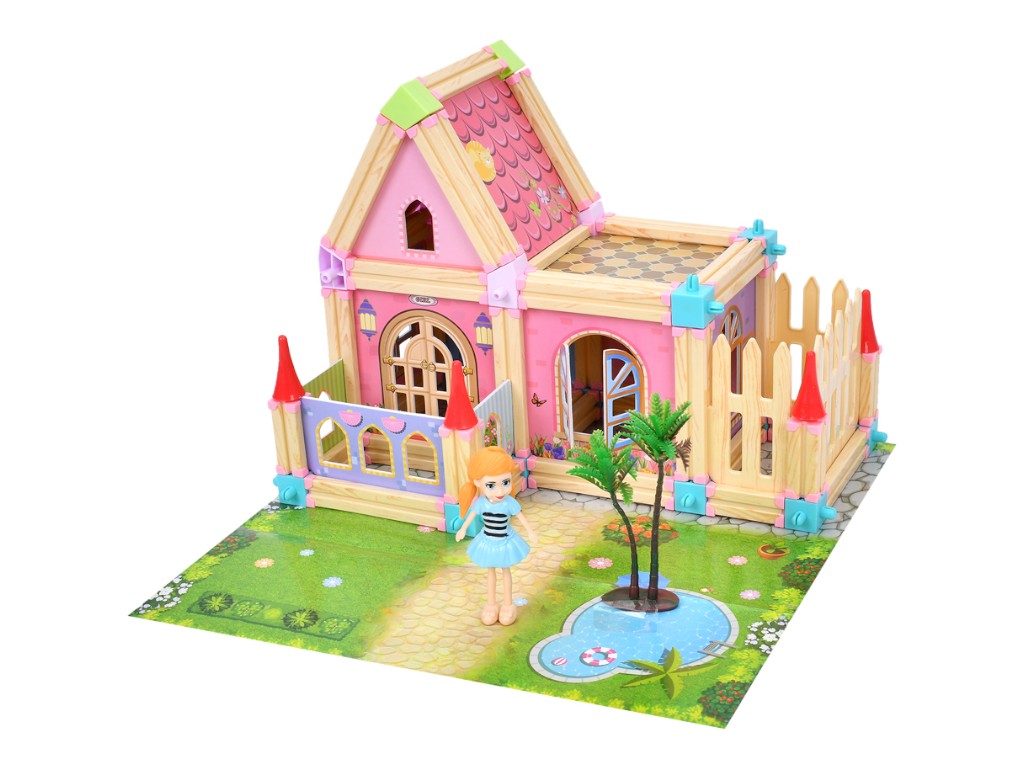 Будинок для ляльок WF251-2 з фігурками, 24 см, 77 деталей, BabyToys