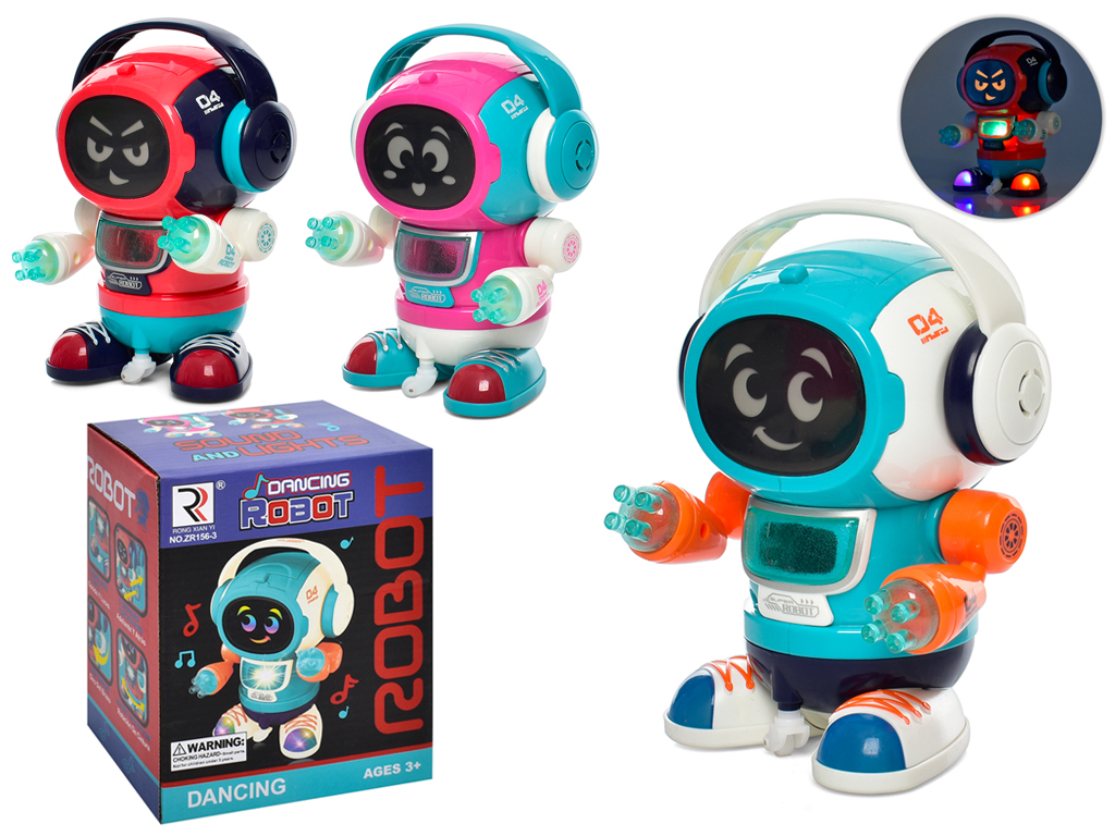 Игрушка робот танцующий ZR156-3, 16 см, музыка и свет, Dancing Robot