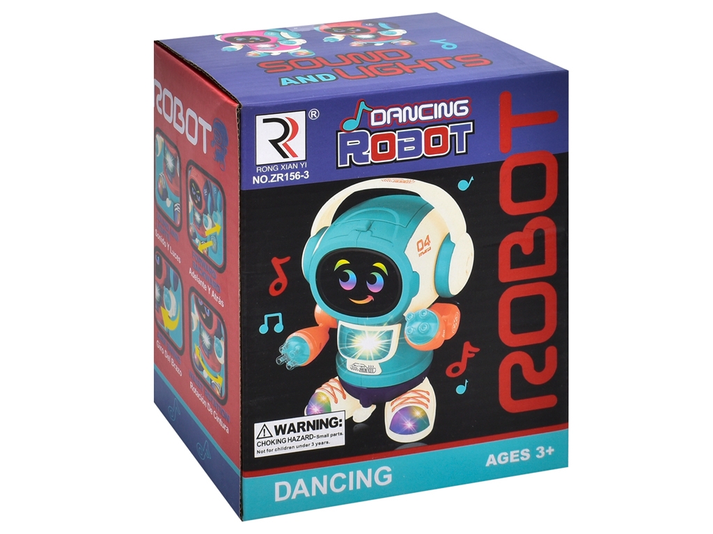 Игрушка робот танцующий ZR156-3, 16 см, музыка и свет, Dancing Robot