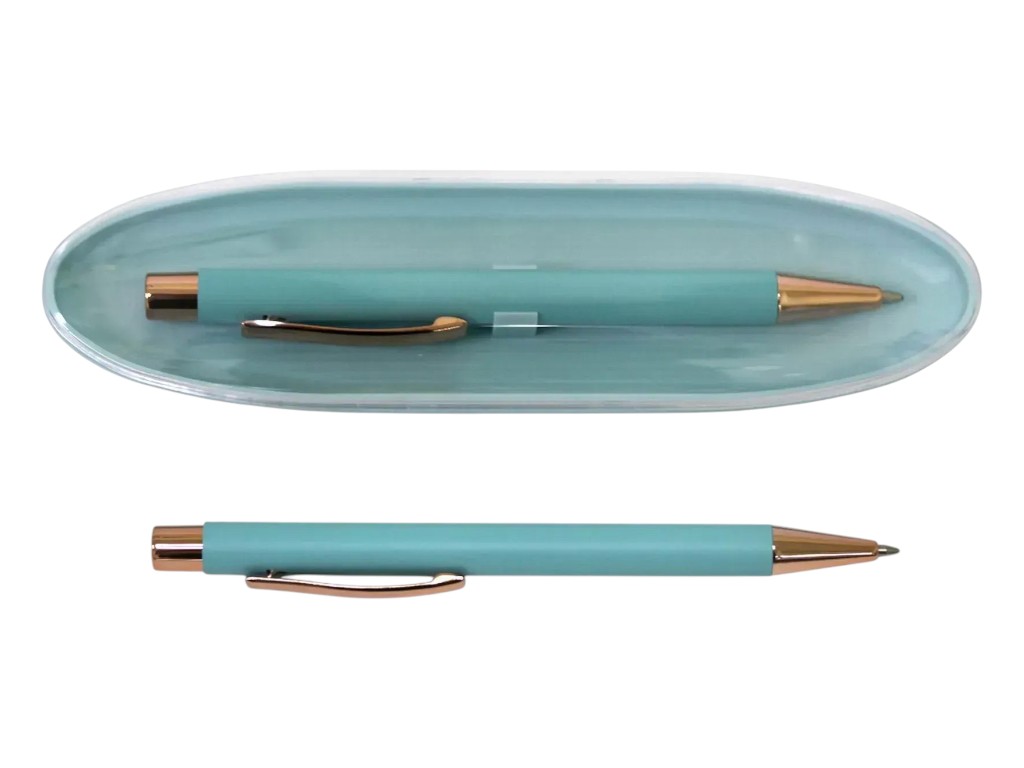 Ручка шариковая A PLUS A-922(947), в пластиковом футляре, голубая