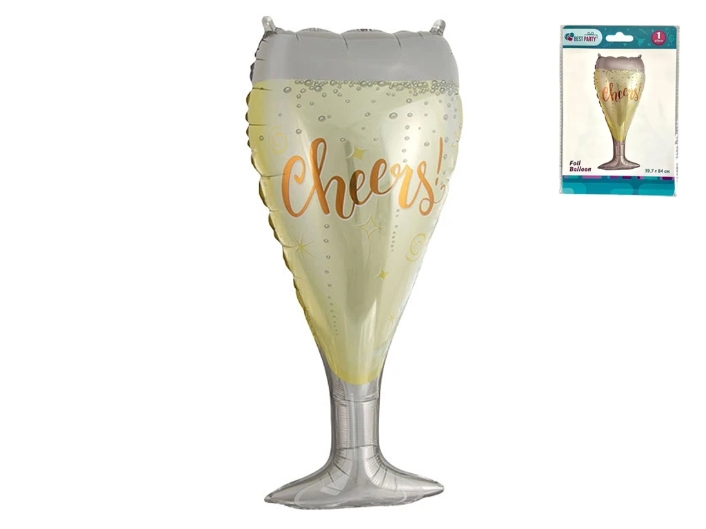 Фольгована повітряна кулька Cheers, 39,7×84 см