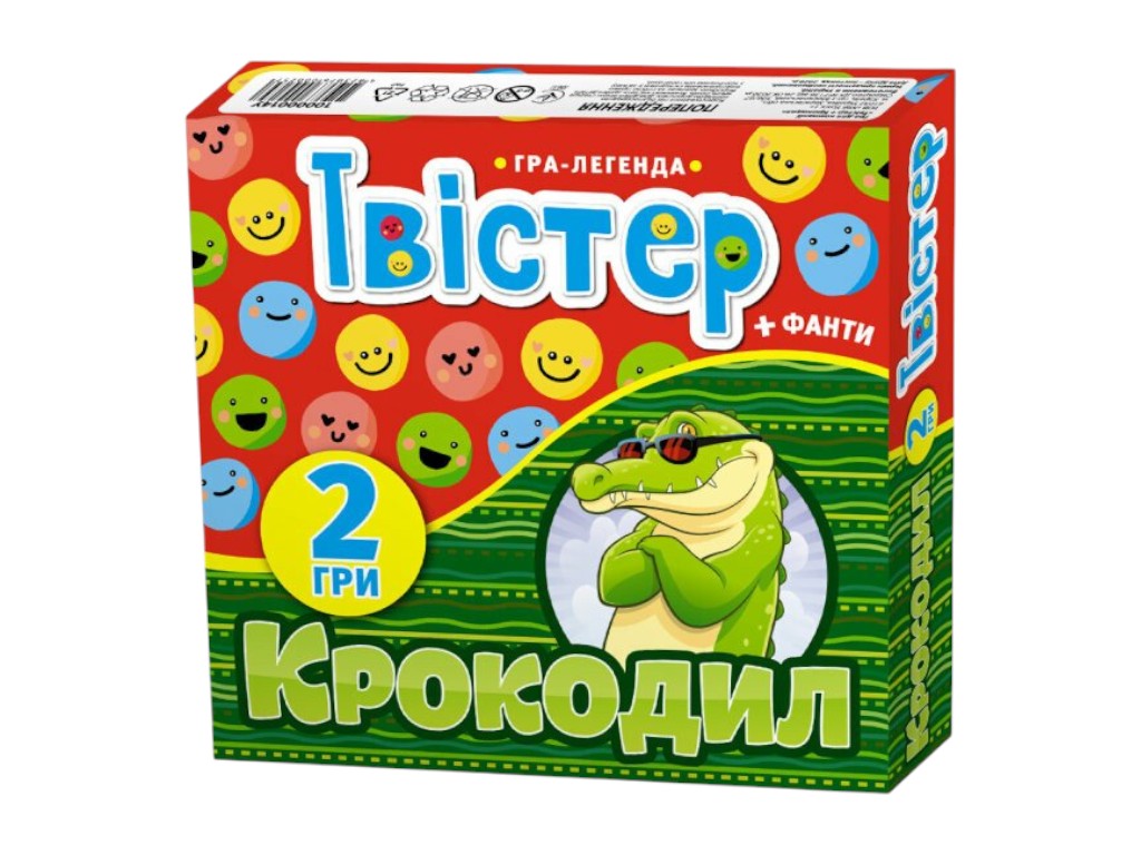 Гра 2 в 1  "Твістер + крокодил", Ранок