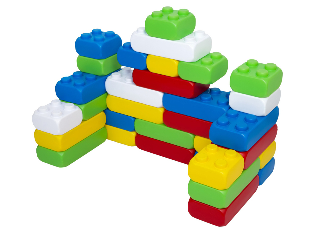 Конструктор великі блоки Mega Brick Bamsic №3, 25,5 см, великі деталі, BAMSIC