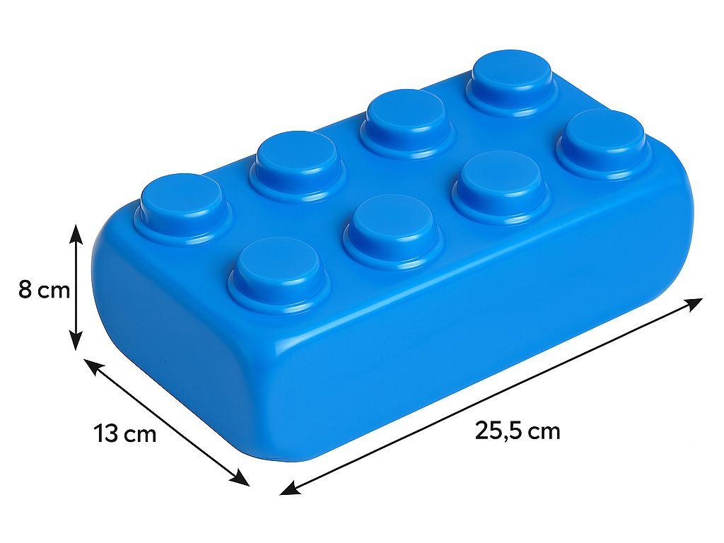 Конструктор великі блоки Mega Brick Bamsic №3, 25,5 см, великі деталі, BAMSIC