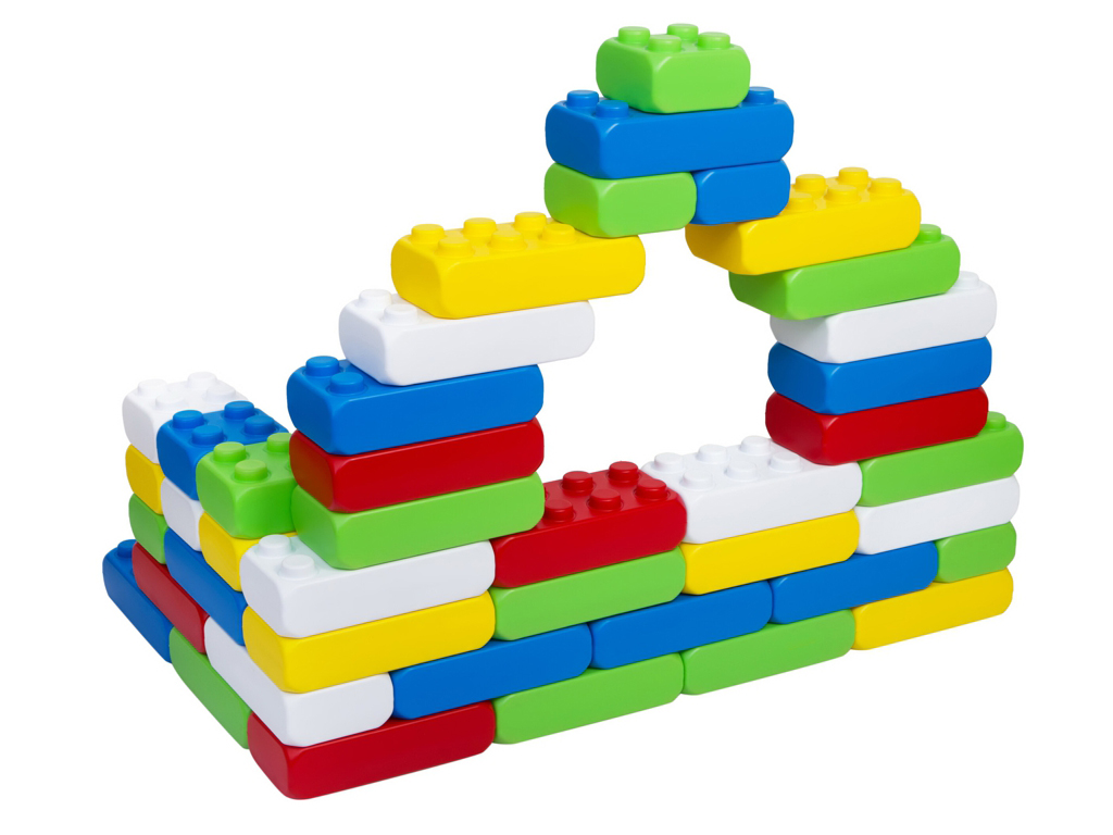 Конструктор большие блоки Mega Brick Bamsic №4, 25,5 см, сборные элементы, BAMSIC