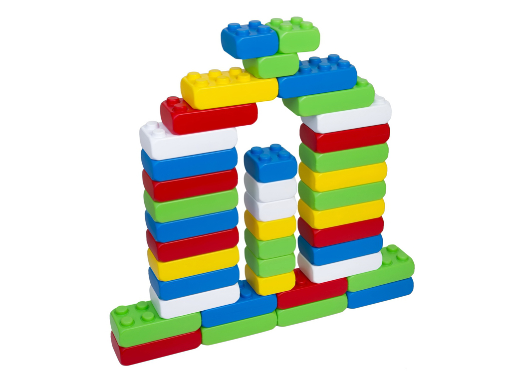 Конструктор большие блоки Mega Brick Bamsic №4, 25,5 см, сборные элементы, BAMSIC
