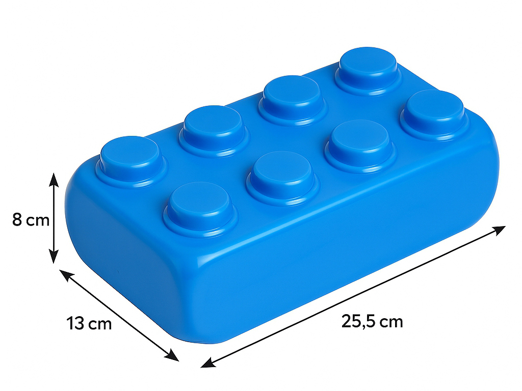 Конструктор большие блоки Mega Brick Bamsic №4, 25,5 см, сборные элементы, BAMSIC