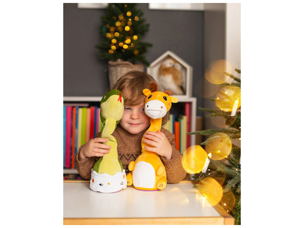 Игрушка интерактивная звуковая "Жирафа-повторюха, с подсветкой и мелодиями, Ranok Creative