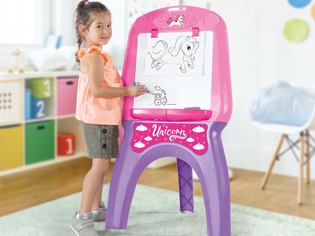 Мольберт дитячий для малювання Единорог DOLU Toy Factory 2562