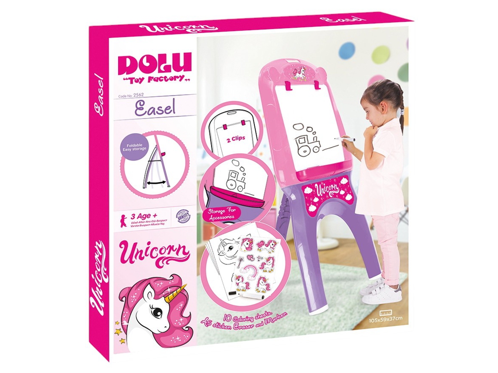 Мольберт дитячий для малювання Единорог DOLU Toy Factory 2562