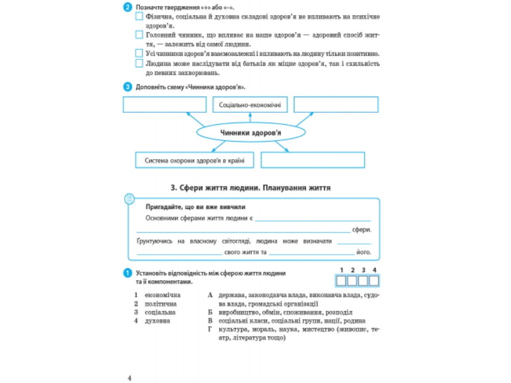 Рабочая тетрадь "Основы здоровья", 9 класс, О. Таглина, Ранок