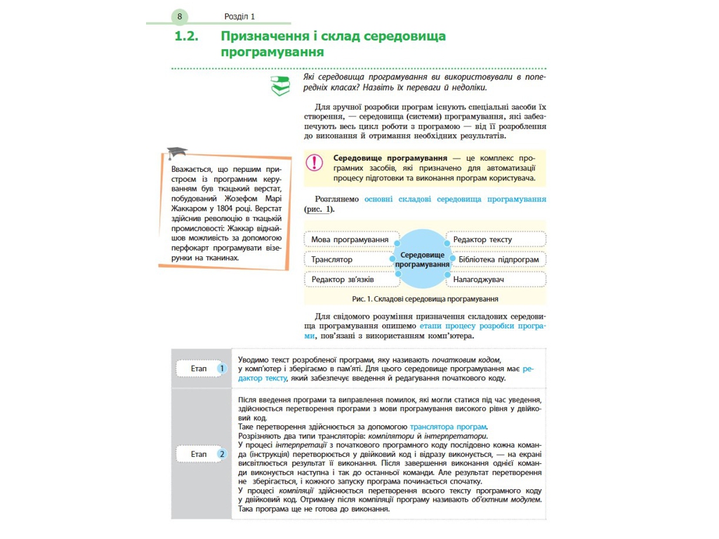 Підручник "Інформатика", 10 клас профільний рівень, В. Потієнко, Н. Речич, Ранок