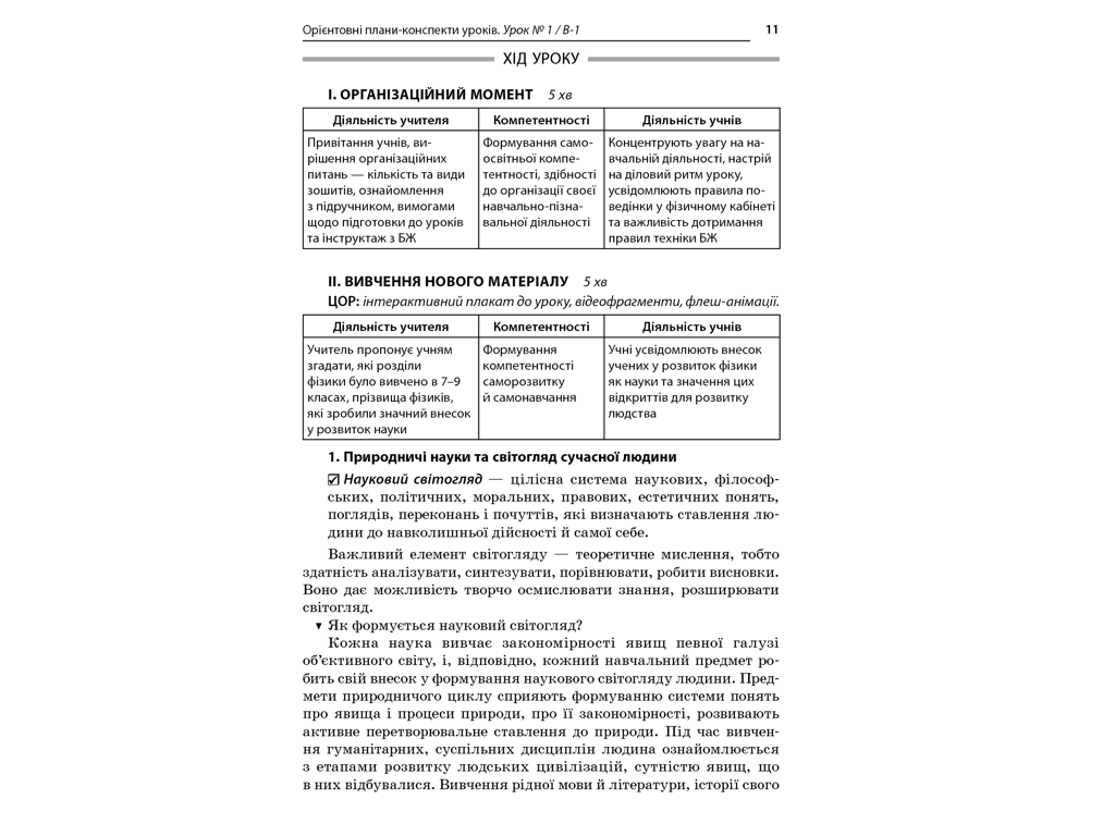 Посібник “Усі уроки фізики. Рівень стандарту. І семестр”, 10 клас, О. В. Антикуз, Основа