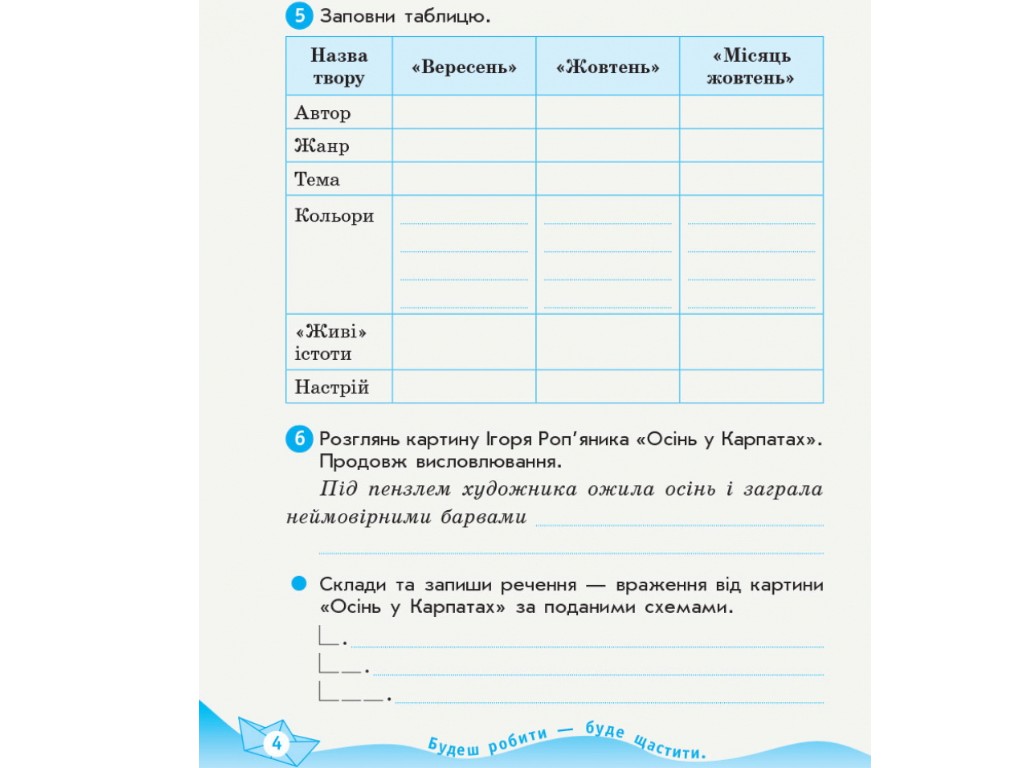 Робочий зошит "Українська мова та читання", 3 клас, частина 2, Н. Царевська, Ранок