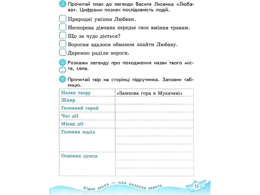 Робочий зошит "Українська мова та читання", 4 клас НУШ ч.2, Н. Царевська, Ранок