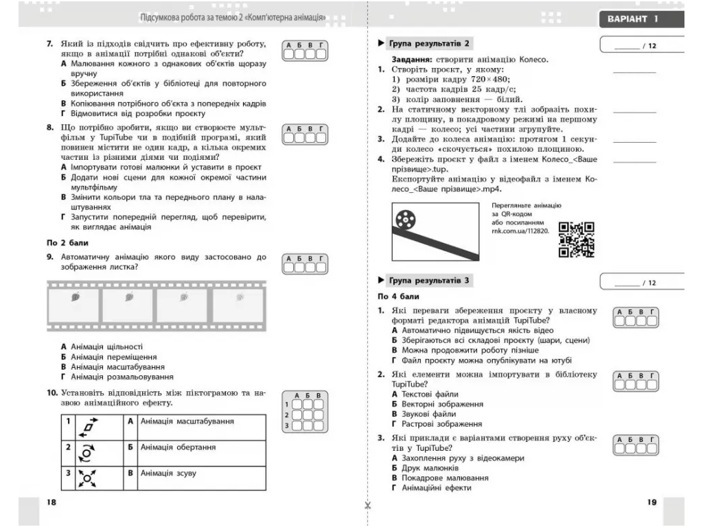 НУШ 7 клас, Інформатика, Поточне та підсумкове оцінювання за групами результатів + діагностувальна