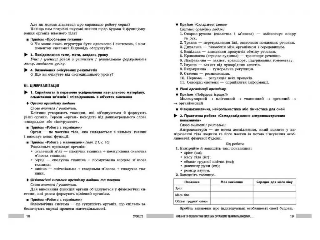 НУШ 8 клас, Біологія, Книга для вчителя, Ранок Ш692081У
