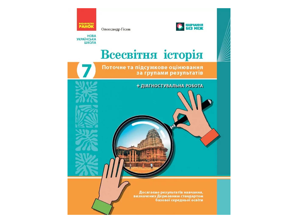 НУШ 7 клас, Всесвітня історія. Поточне та підсумкове оцінювання за групами результатів + діагностува