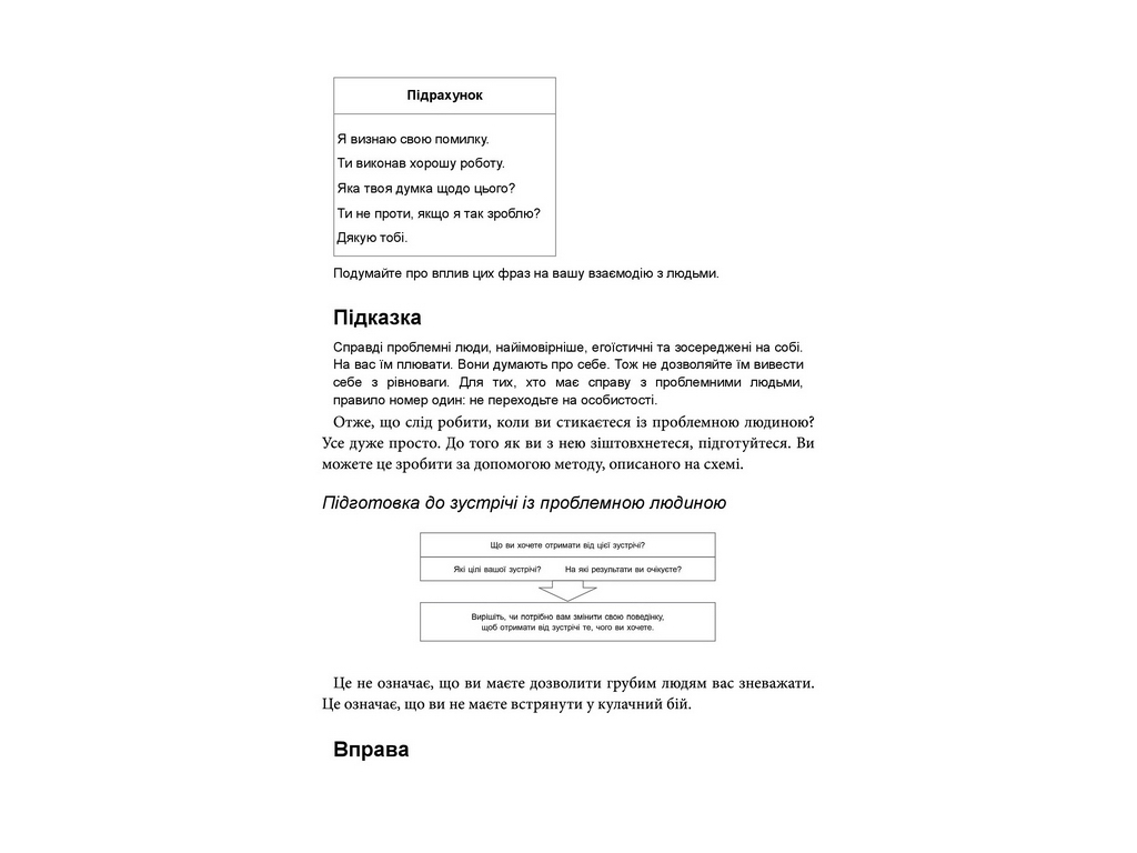Як взаємодіяти з проблемними людьми, Фабула ФБ1467030У