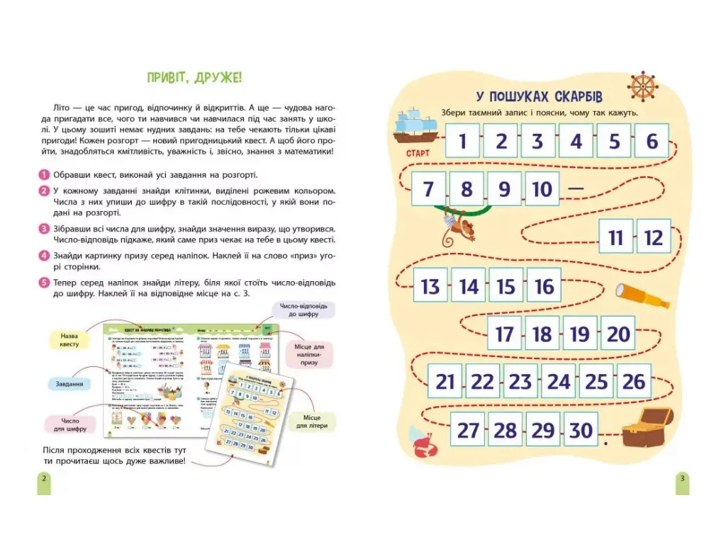 НУШ 3-4 клас, РОЗУМняшні канікули. Літня квест-математика (з 3 у 4 клас), Ранок ТИ2111003У