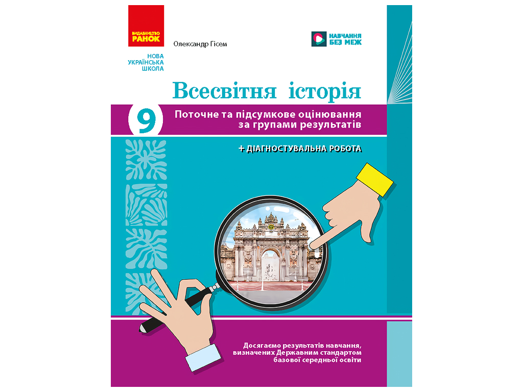 НУШ 9 класс, Всемирная история. Текущая и итоговая оценка по группам результатов.