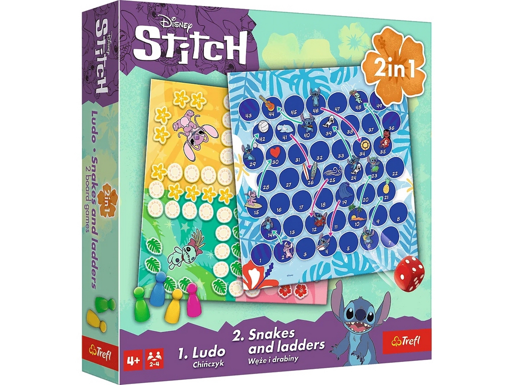 Настільна гра 2 в1 Stitch "Ходилка"