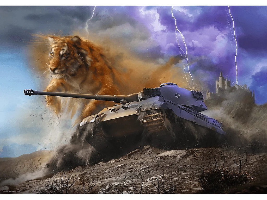 Пазли Trefl Premium Plus World of Tanks Тигр II, 1000 елементів